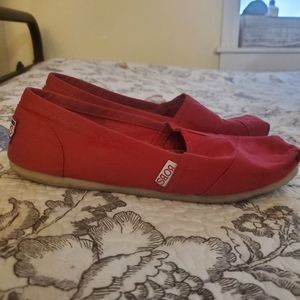 Bob's red slip on shoes